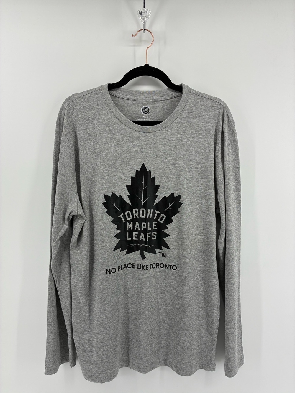 Toronto Maple Leafs NO PLACE LIKE TORONTO Gray Long Sleeve Shirt